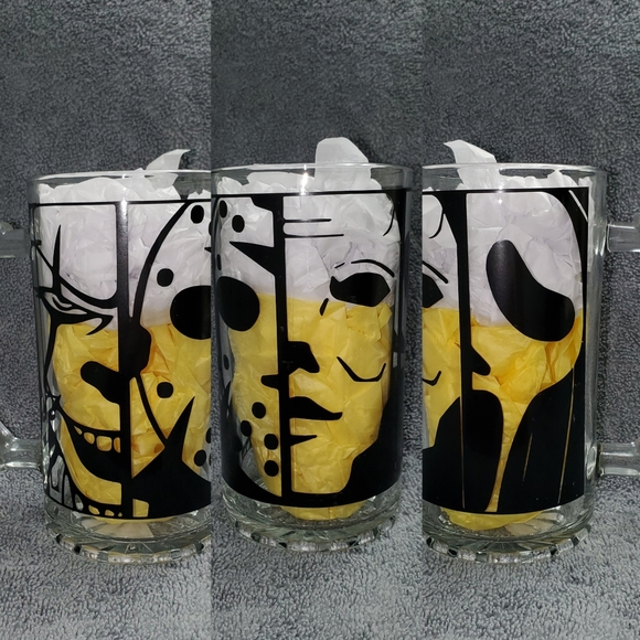 Horror Movie Villans Customized 16 Oz Beer Mug - Picture 5 of 5